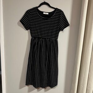 Hello MIZ maternity Black and White Striped Top